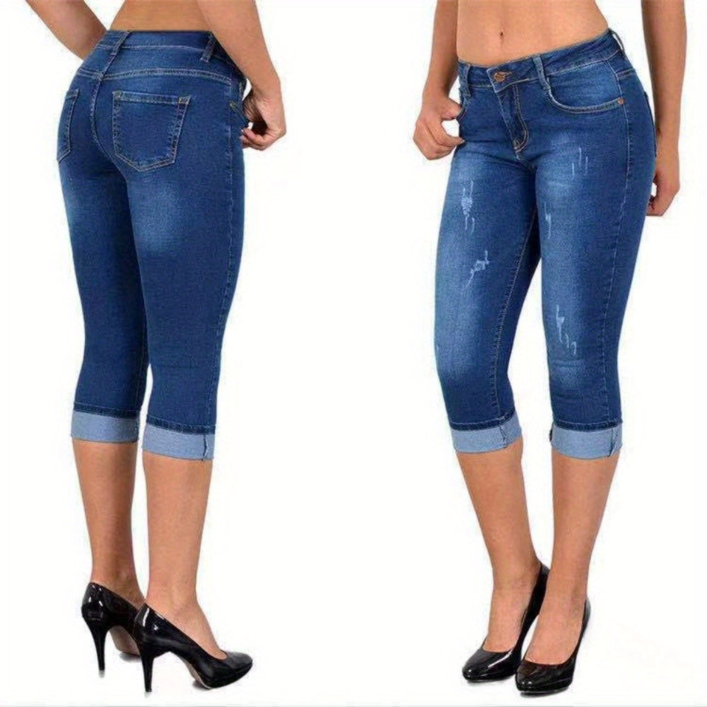 Women's Skinny Jeans - Elastic Waist Style 321765 detail image - detail view 10