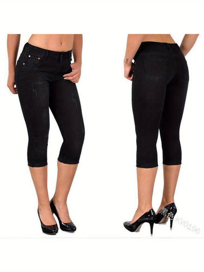 Women's Skinny Jeans - Elastic Waist Style 321765 detail image - detail view 13