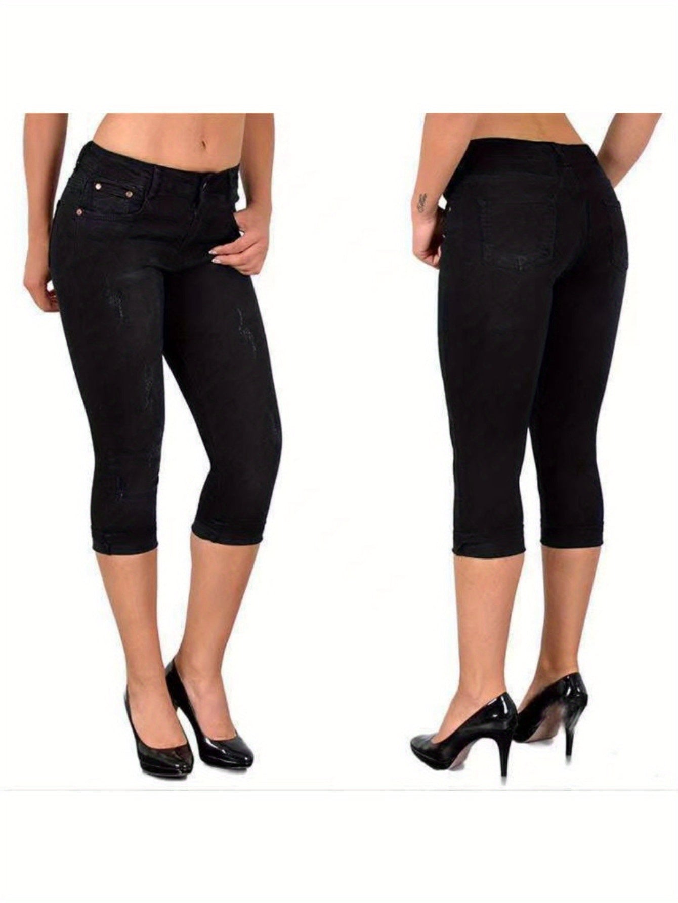 Women's Skinny Jeans - Elastic Waist Style 321765 detail image - detail view 14