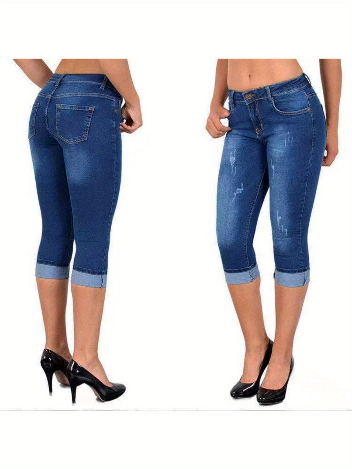 Women's Skinny Jeans - Elastic Waist Style 321765 detail image - detail view 6