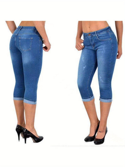 Women's Skinny Jeans - Elastic Waist Style 321765 detail image - detail view 7