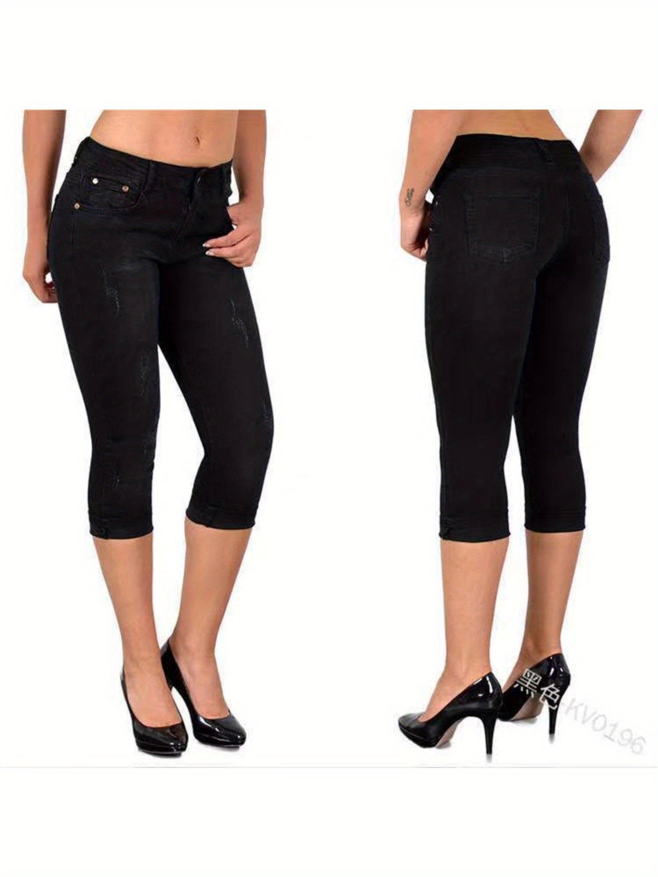 Women's Skinny Jeans - Elastic Waist Style 321765 detail image - detail view 8