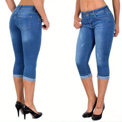 Women's Skinny Jeans - Elastic Waist Style 321765 detail image - detail view 9