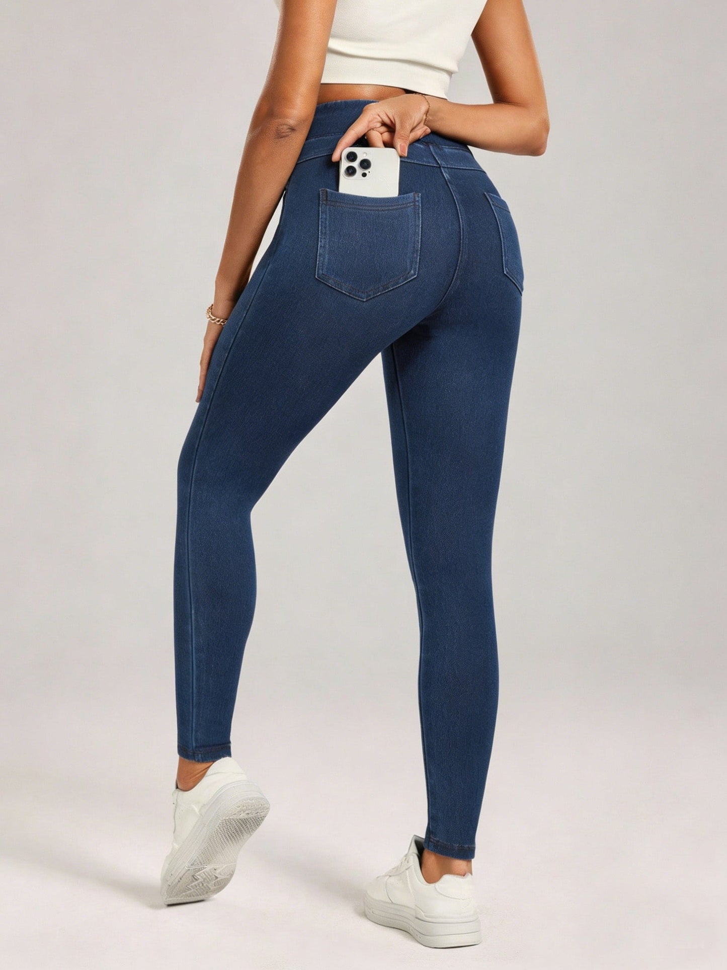 Women's Skinny Jeans - High-Waist Fit 085029 detail image - detail view 14