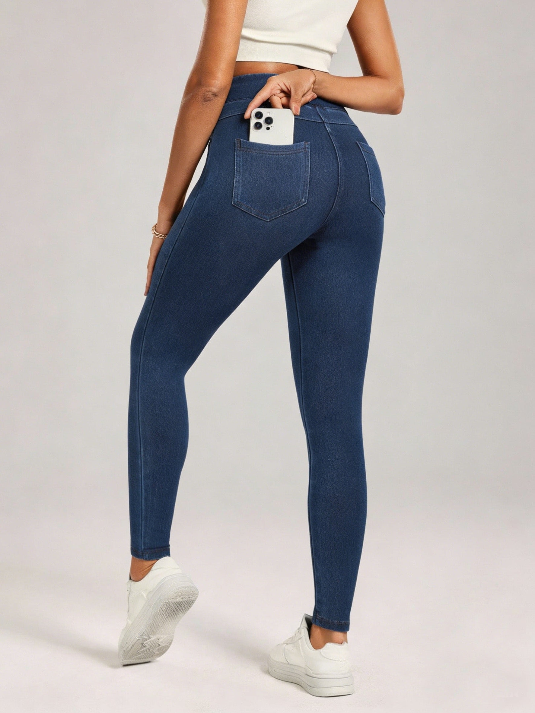 Women's Skinny Jeans - High-Waist Fit 085029 detail image - detail view 14
