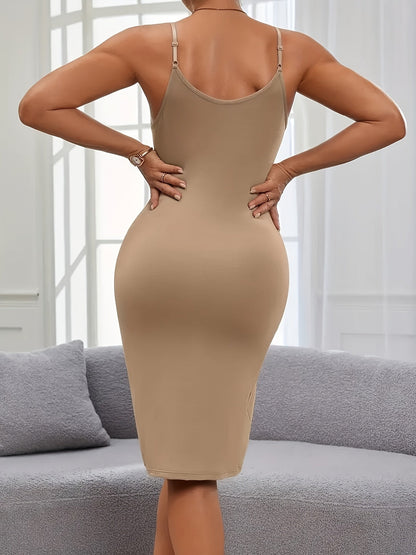 Women's Slip Dress - Solid Color Style 919845