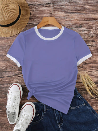 Women's Solid Color T-Shirt - Regular Fit 992677 detail image
