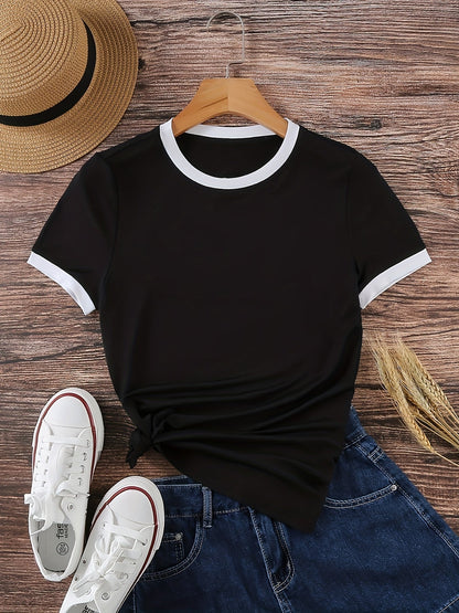 Women's Solid Color T-Shirt - Regular Fit 992677 detail image - detail view 4