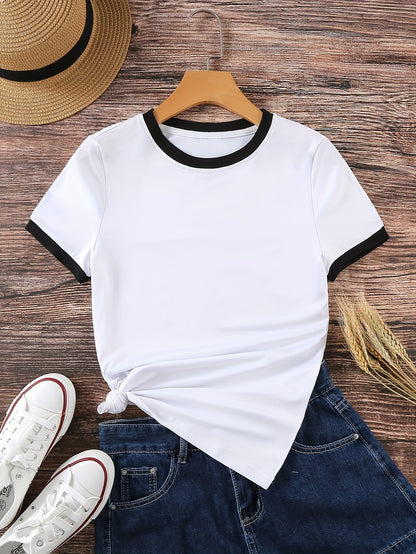 Women's Solid Color T-Shirt - Regular Fit 992677 detail image - detail view 7