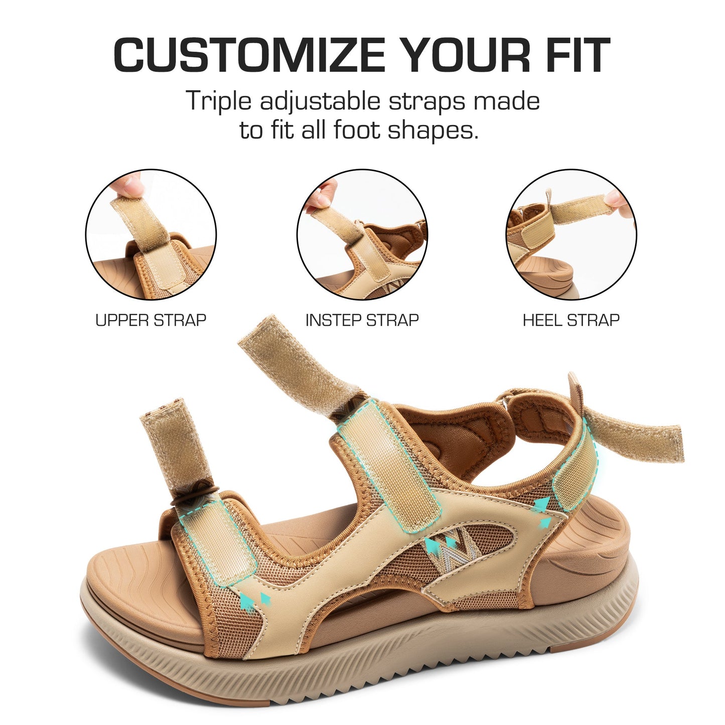 Women's Sport Sandals - Cushioned Comfort for Outdoor & Travel