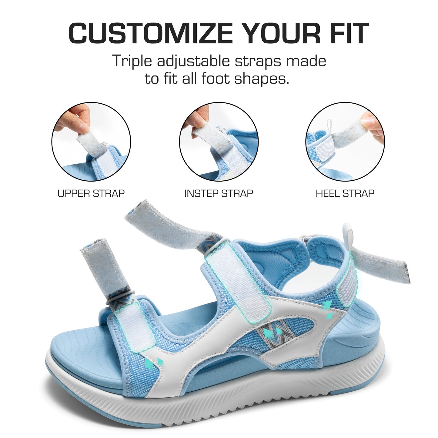 Women's Sport Sandals - Cushioned Comfort for Outdoor & Travel