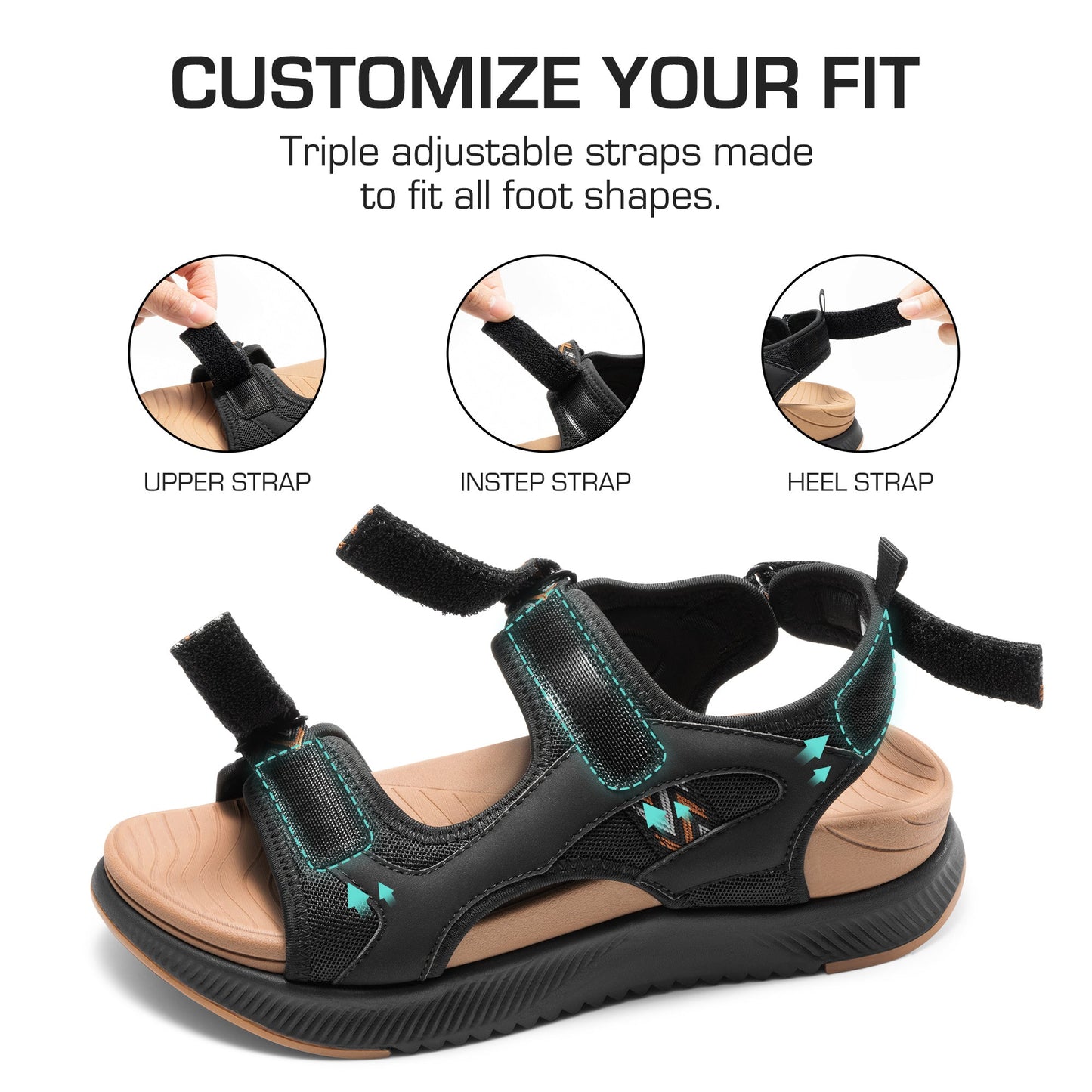 Women's Sport Sandals - Cushioned Comfort for Outdoor & Travel