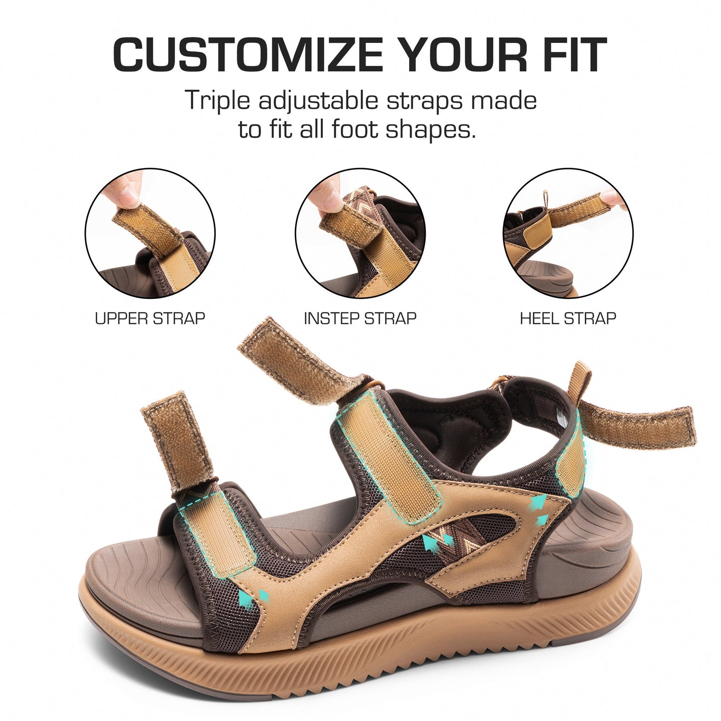Women's Sport Sandals - Cushioned Comfort for Outdoor & Travel