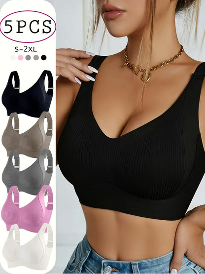 5pcs-A Knit Bra - product view 7