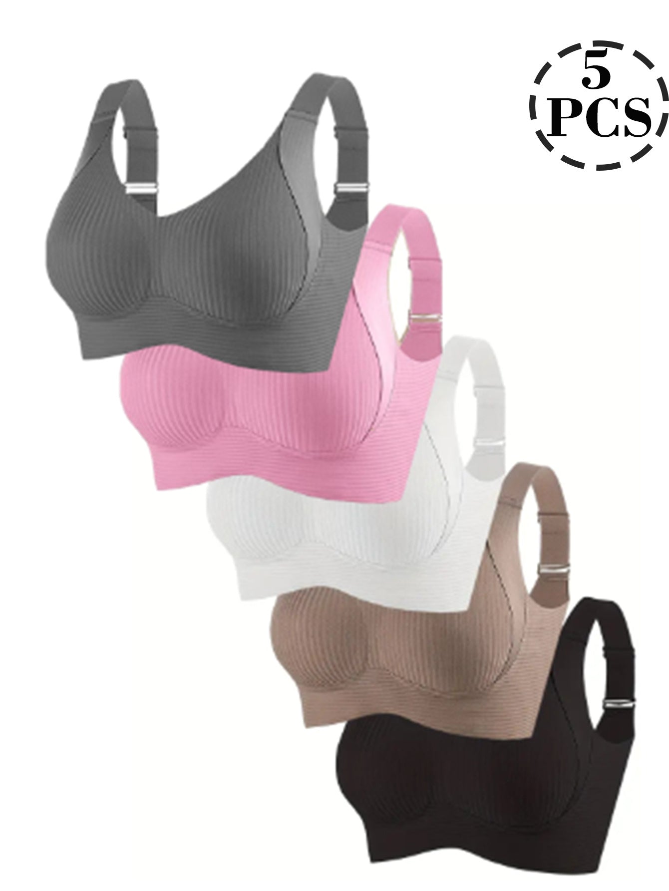 5pcs-A Knit Bra - product view 13