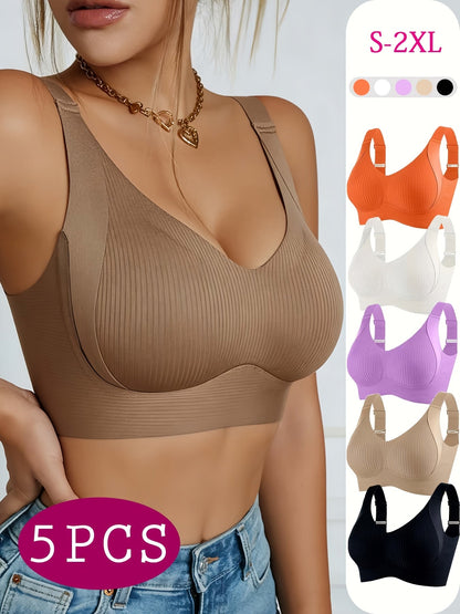 5pcs-A Knit Bra - product view 20