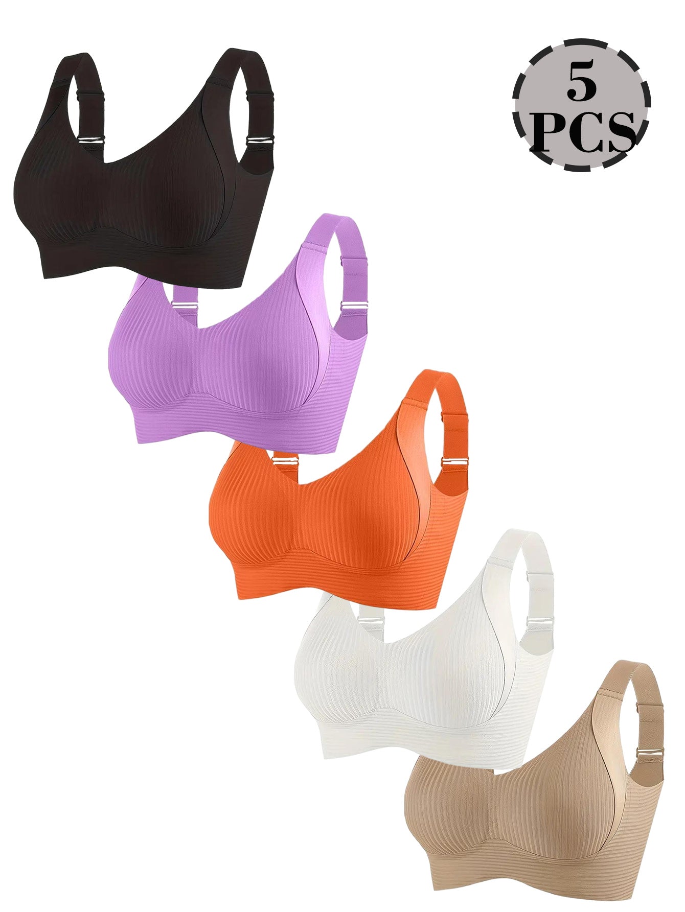 5pcs-A Knit Bra - product view 22