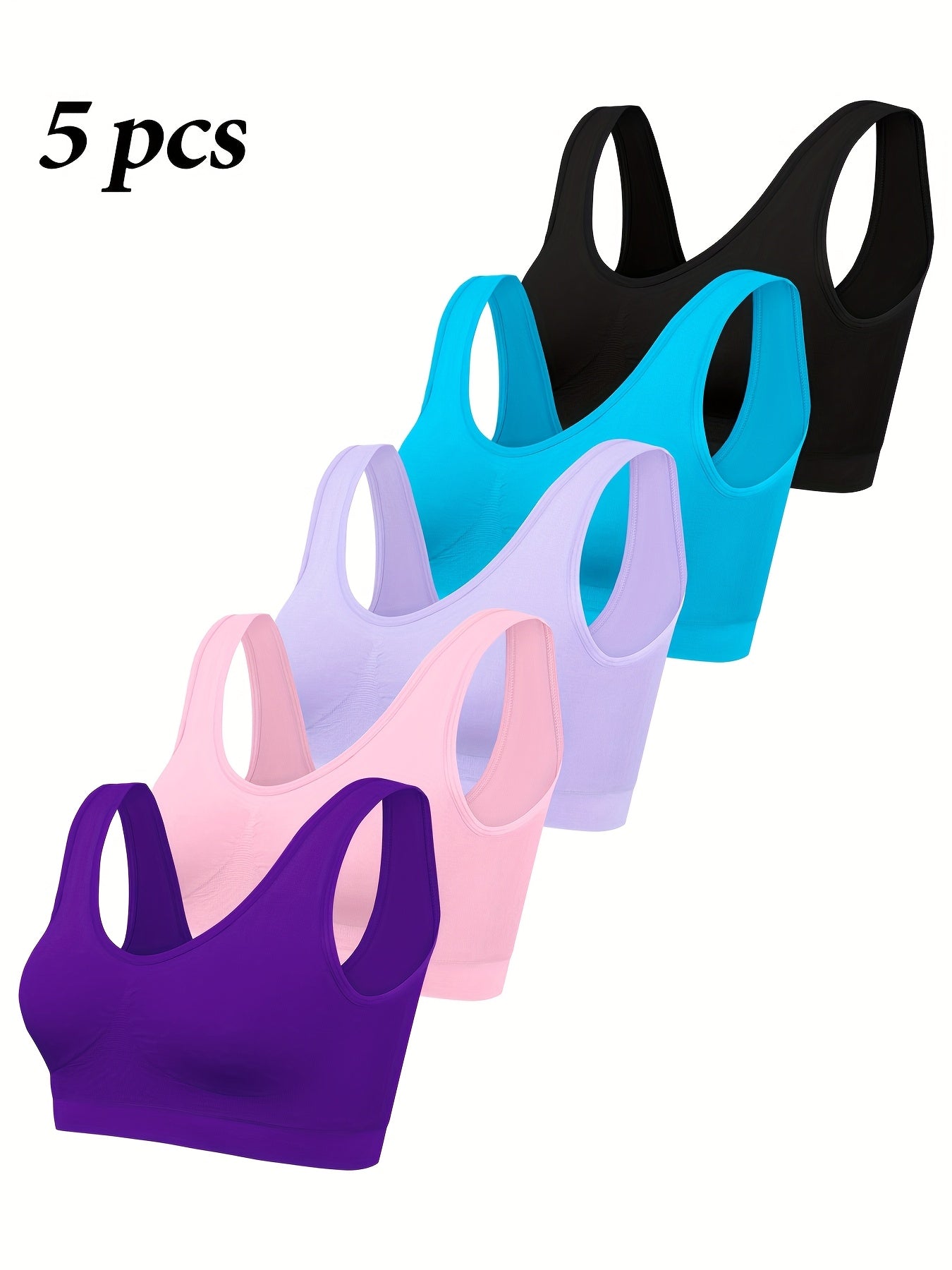 Women's Mixed colors Knit Sports Bra - product view 5