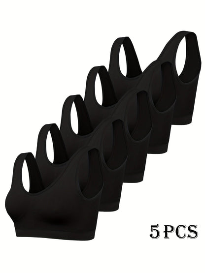 Women's Black Sports Bra - product view 3