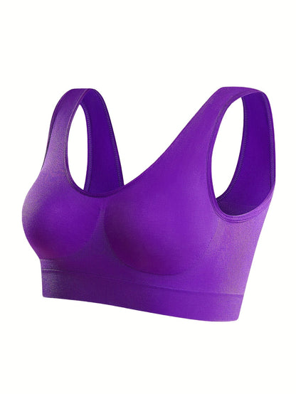 Women's Sports Bra - Seamless, Soft Support - Mix Color 7P