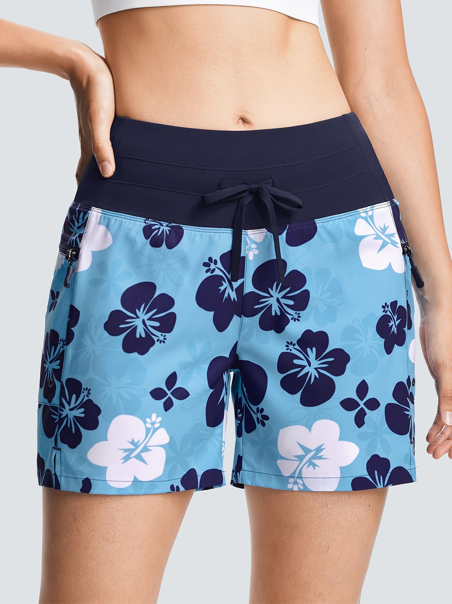 Women's Pastel Pink High-Waist Shorts - product view 45