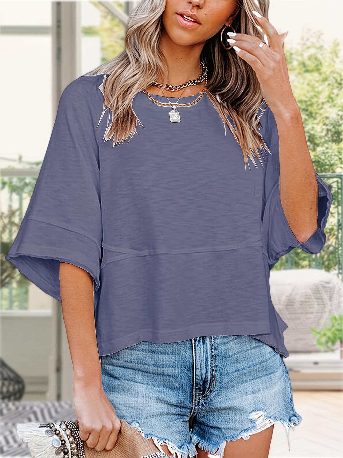 Women's Blue Top - product view 36