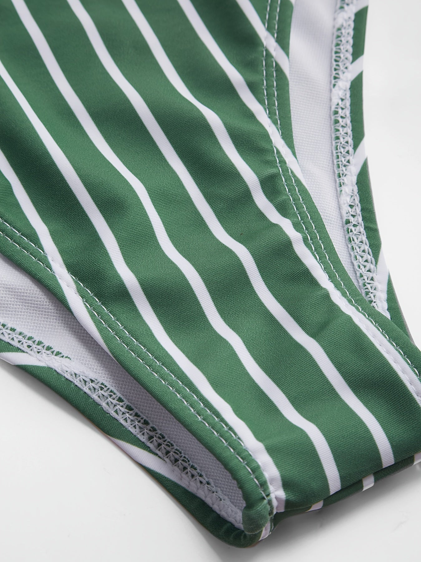 Women's Tankini - Striped V-Neck