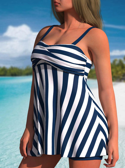 Women's Tankini - Striped Vacation Style 928997