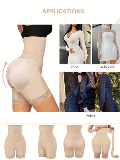 Women's Targeted Control Shapewear Bodysuit - Solid Color Body Smoothing, Black