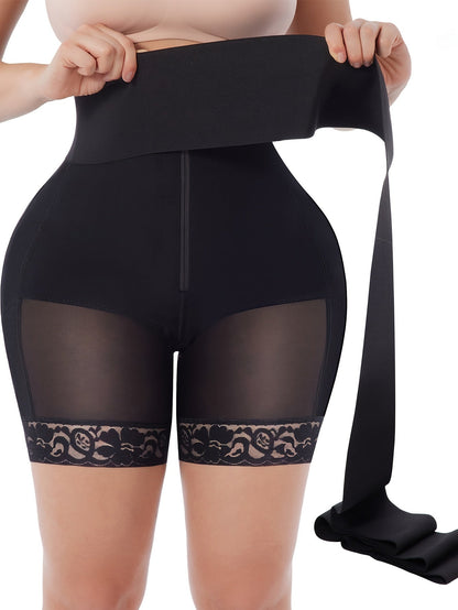 Women's Targeted Control Shapewear Bodysuit - Solid Color Body Smoothing, Black