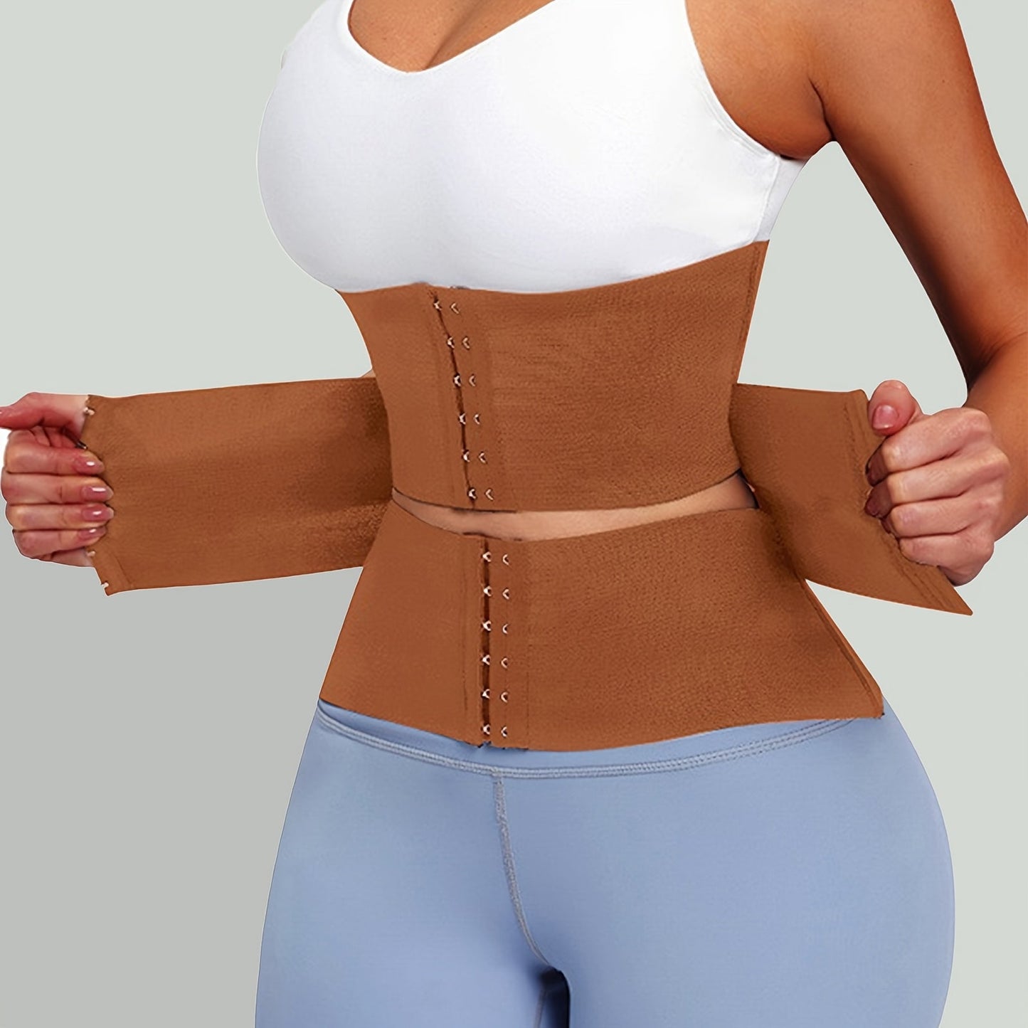 Women's Targeted Control Waist Cincher - Belted Body Smoothing, Brown