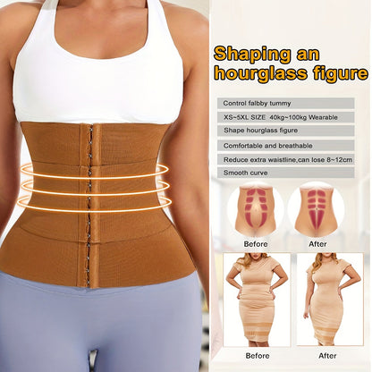 Women's Targeted Control Waist Cincher - Belted Body Smoothing, Brown