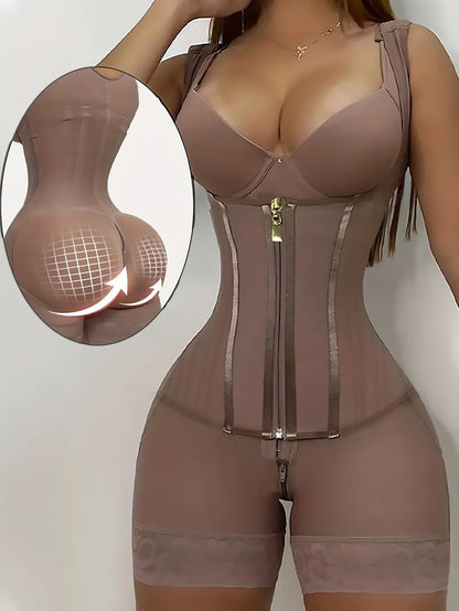 Women's Targeted Control Waist Cincher - Zip Front Plus Size Body Smoothing