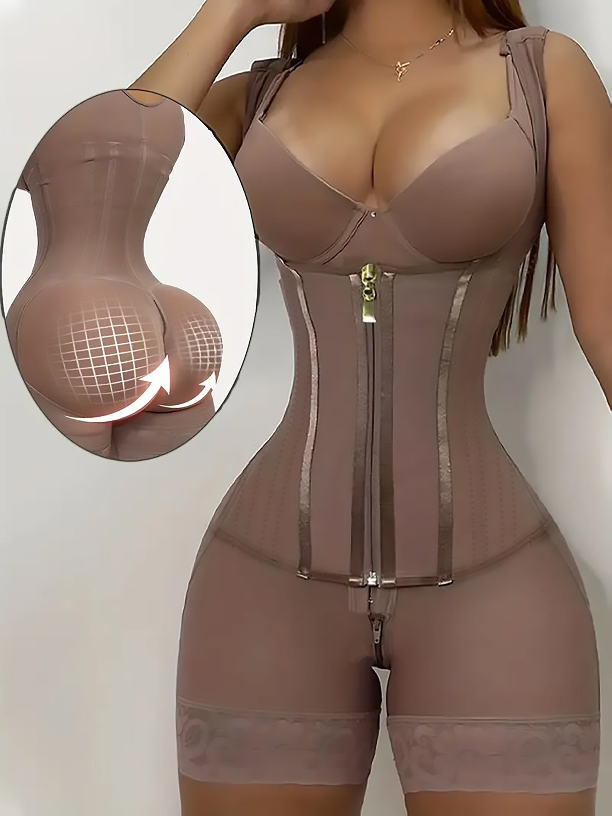 Women's Rose Brown Knit Long-Sleeve Dress - product view 10