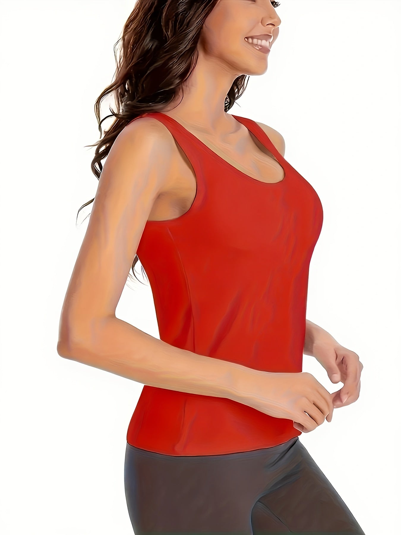 Women's Textured Tank Top - 4-Pack Classic Neck Style 045797