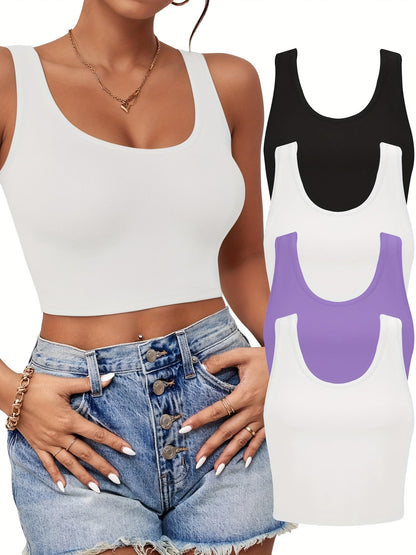 Women's Textured Tank Top - Scoop Neck Style 252261 detail image