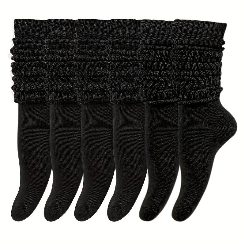 6 Pairs Of Women's Pile Socks Long Leg Socks Autumn And Winter Warm And - product view 2