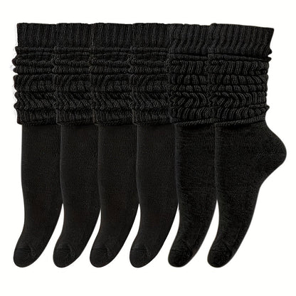 6 Pairs Of Women's Pile Socks Long Leg Socks Autumn And Winter Warm And - product view 2