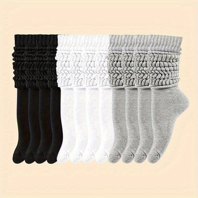 6 Pairs Of Women's Pile Socks Long Leg Socks Autumn And Winter Warm And - product view 1