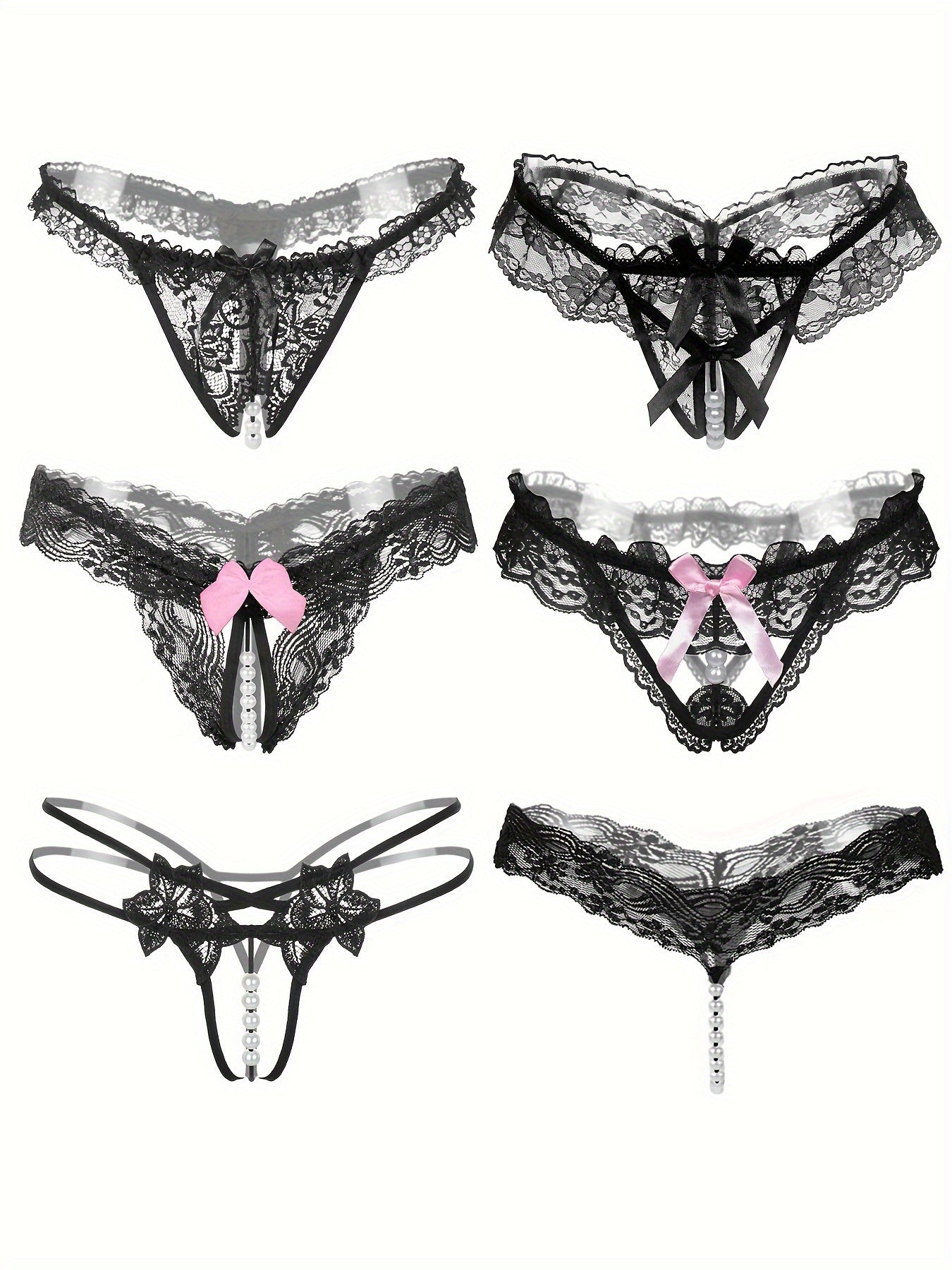 Women's Mixed colors Lace Floral Underwear - product view 6