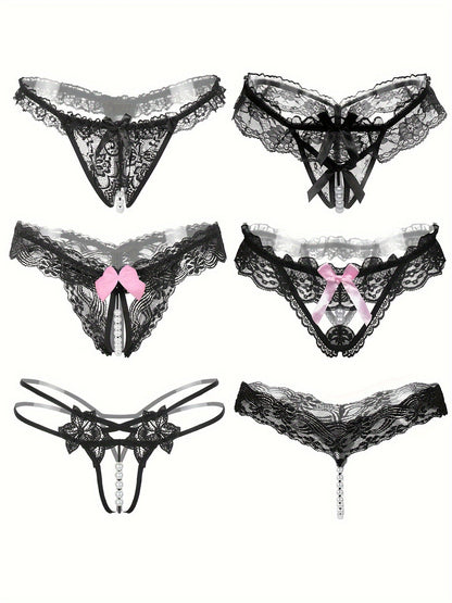 Women's Mixed colors Lace Floral Underwear - product view 6