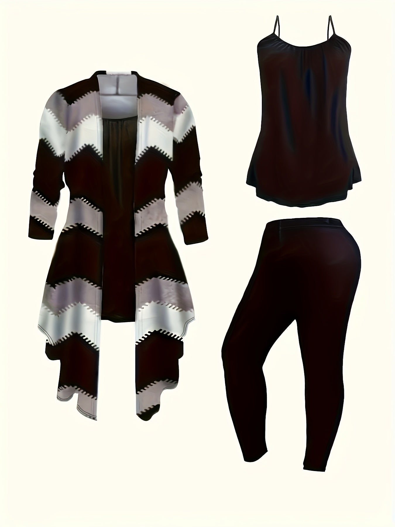 Women's Black Knit Printed Dress - product view 7