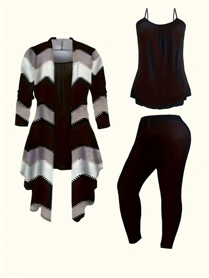 Women's Black Knit Printed Dress - product view 7