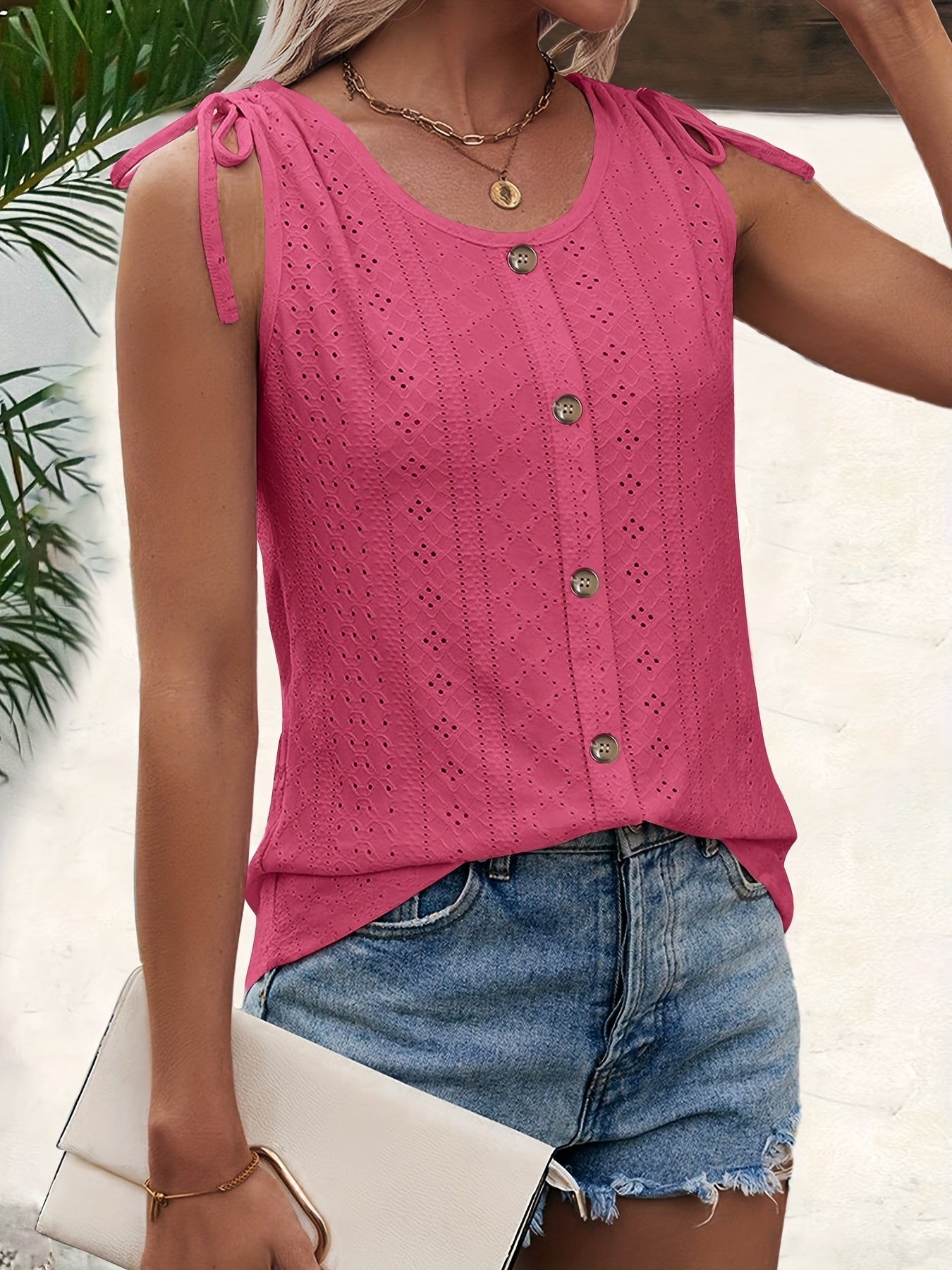 Women's Top - Solid Color Style 729125 detail image - detail view 8