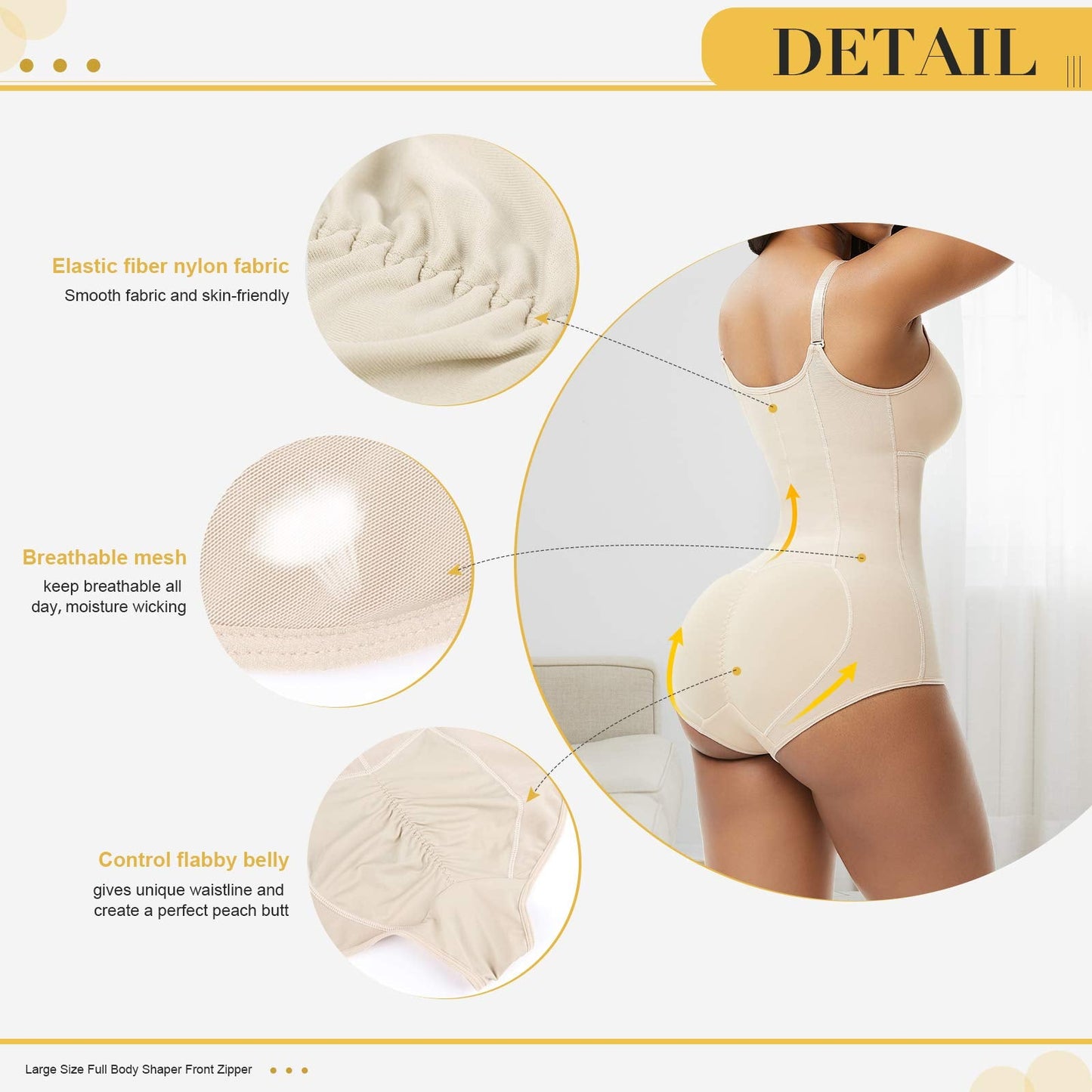Women's Tummy Control Shapewear Bodysuit - Regular Fit Style 6693