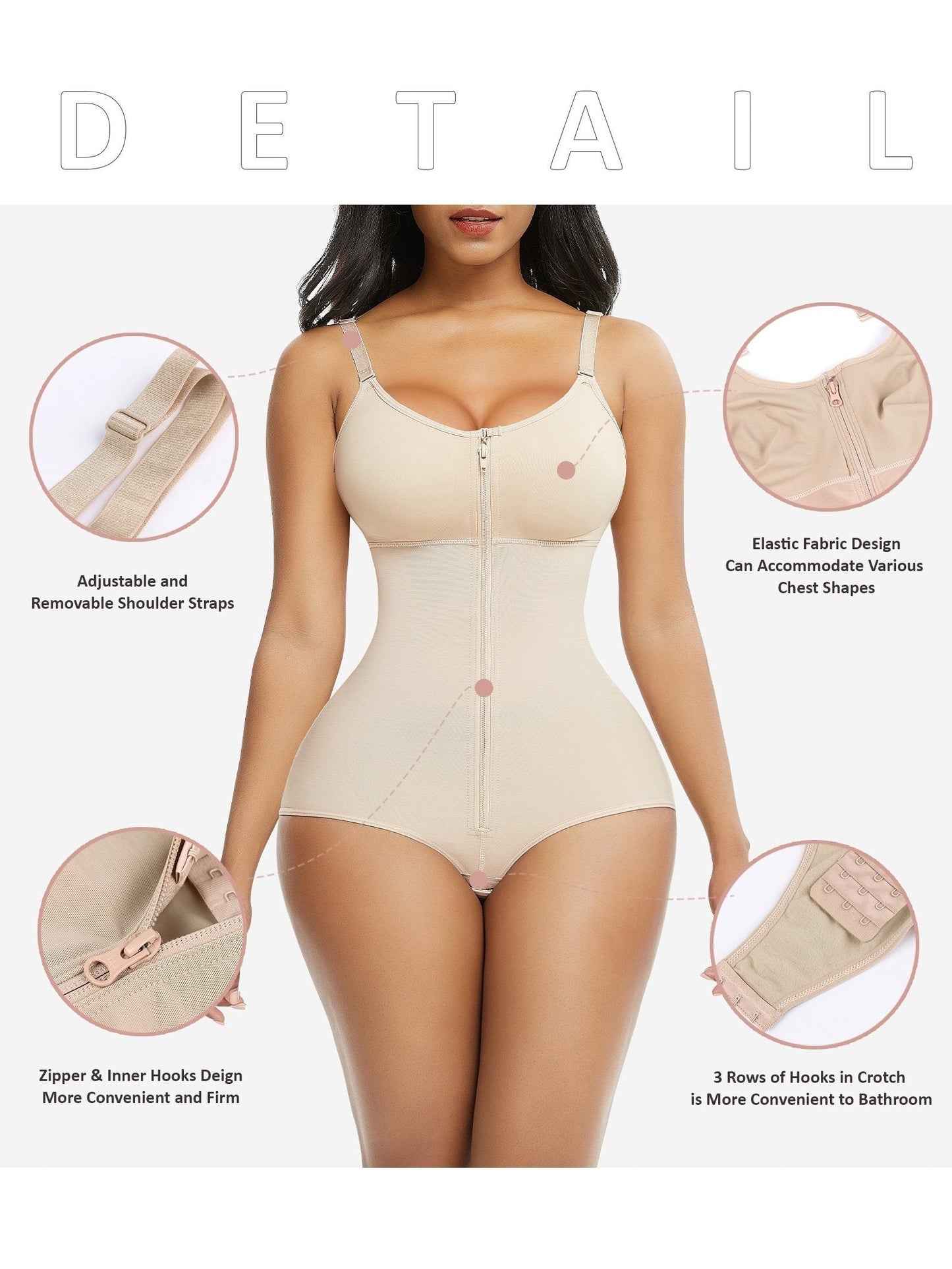 Women's Tummy Control Shapewear Bodysuit - Regular Fit Style 6693