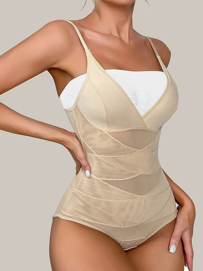Women's Tummy Control Shapewear Bodysuit - V-Neck