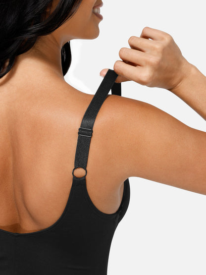 Women's Tummy Control Shapewear Bodysuit - V-Neck Style 9525