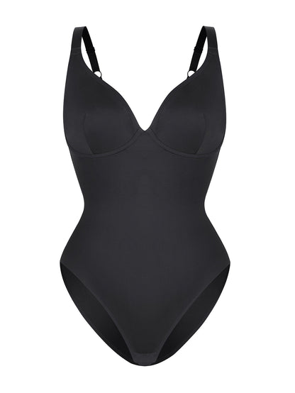 Women's Tummy Control Shapewear Bodysuit - V-Neck Style 9525
