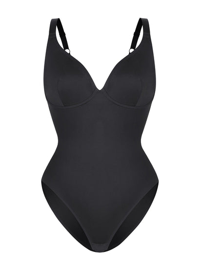 Women's Tummy Control Shapewear Bodysuit - V-Neck Style 9525